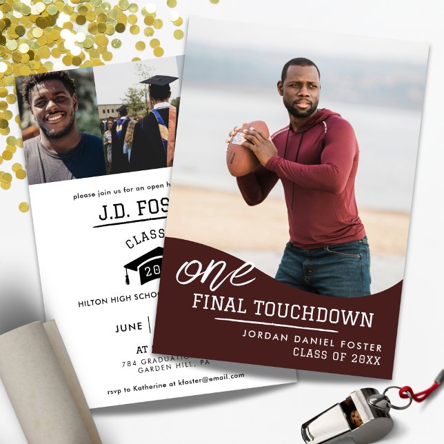 Football Athlete Graduation Announcement (Creator Uploaded)