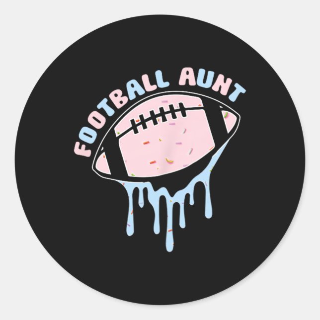 Football Aunt Somebody's Loud Mouth Football Aunt  Classic Round Sticker (Front)