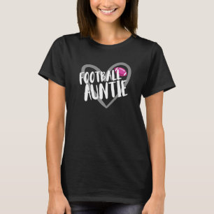 Football Auntie Heart T-Shirt