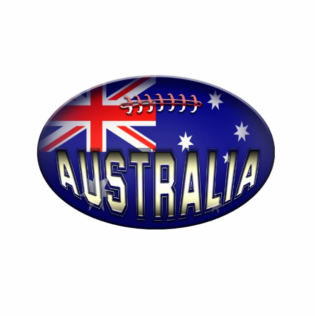 Football Australian Flag Ornament (Front)