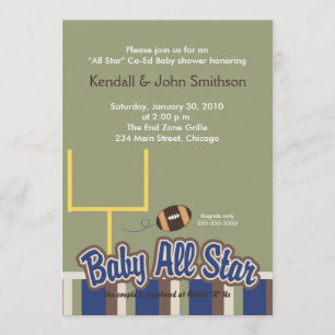 FOOTBALL Baby All Stars Baby Shower Invitation #1