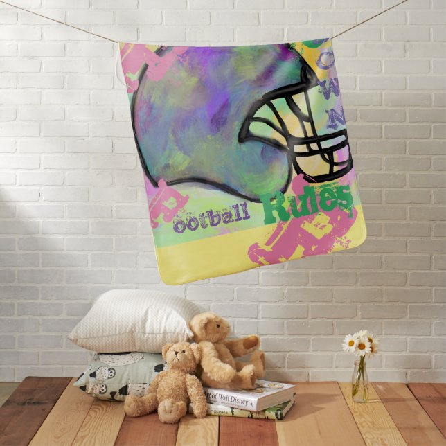 FOOTBALL BABY BLANKET (In Situ)