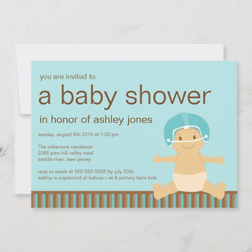 Football Baby Boy Baby Shower Invitation