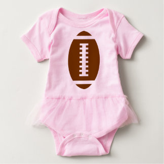 FOOTBALL BABY Pink Tutu | Front Football Graphic Baby Bodysuit
