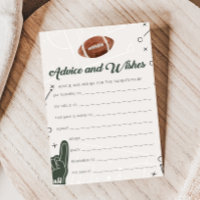 Football Baby Shower Advice and Wishes Game