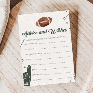 Football Baby Shower Advice and Wishes Game