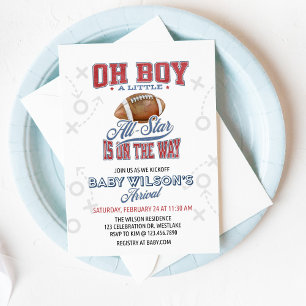 Football Baby Shower, Baby Shower Invitation, Invitation