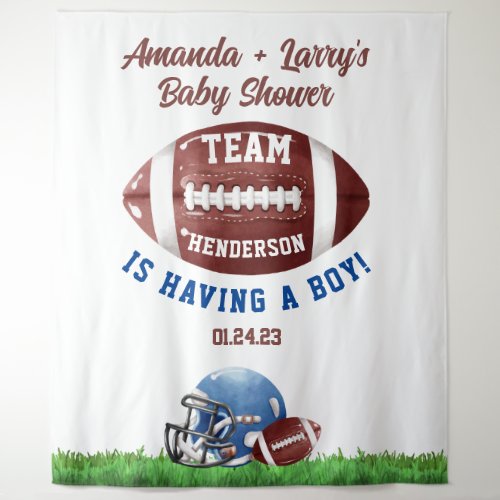 Football Baby Shower Backdrop