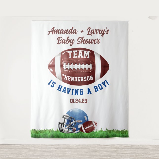 Football Baby Shower Backdrop (Front)