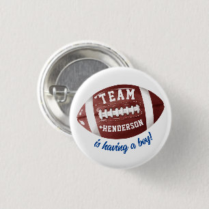 Football Baby Shower Button