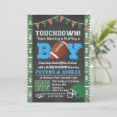 Football Baby Shower Chalkboard Invitation (Standing Front)