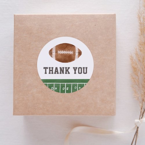 Football Baby Shower Classic Round Sticker