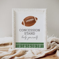Football Baby Shower Concession Stand Sign