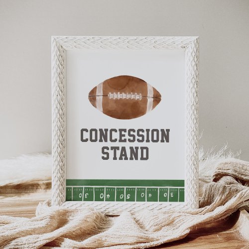 Football Baby Shower Concession Stand Sign