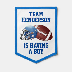 Football Baby Shower Decorative Pennant
