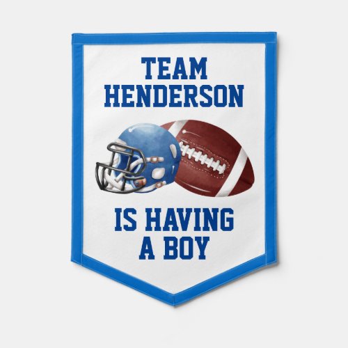 Football Baby Shower Decorative Pennant