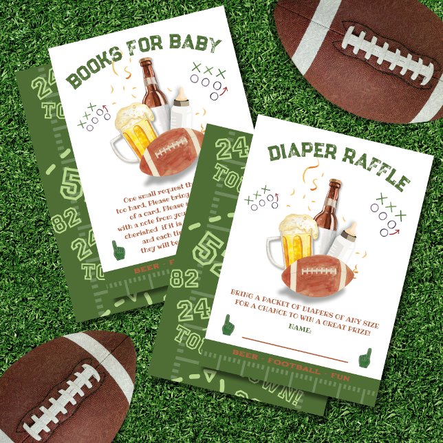 Football Baby Shower Diaper Raffle Invitation (Creator Uploaded)