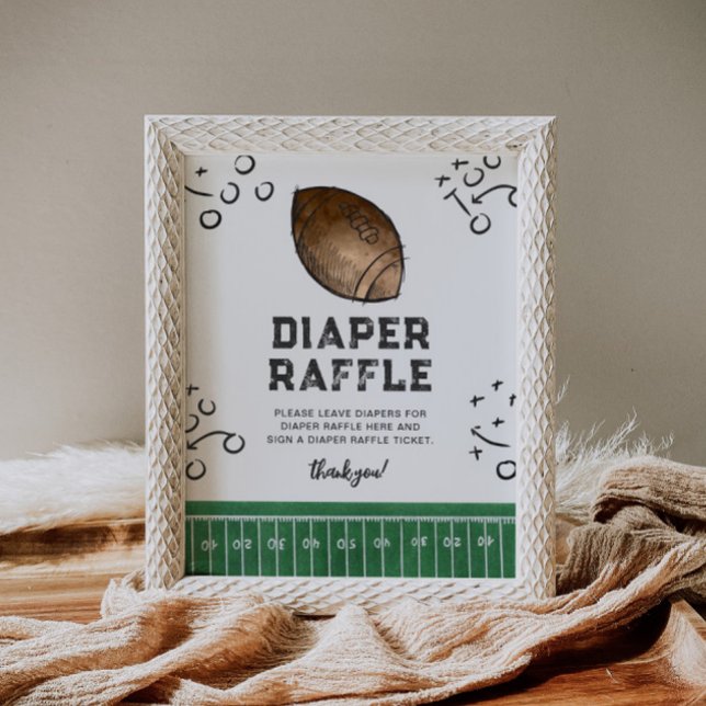 Football Baby Shower Diaper Raffle Sign (Creator Uploaded)