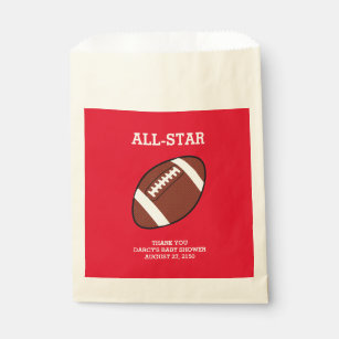 Baby Shower Sports Theme Favor Bags Zazzle Football Baby Shower Favor Bags