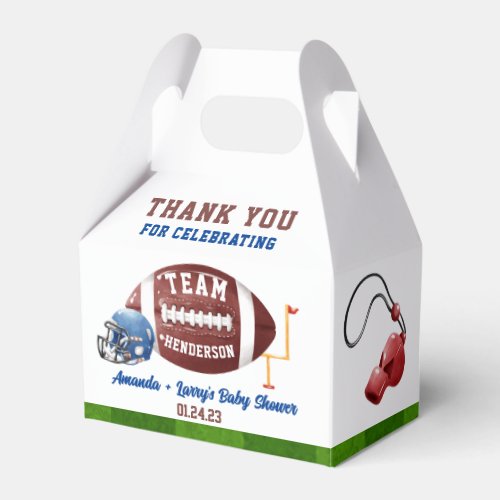 Football Baby Shower Favor Boxes