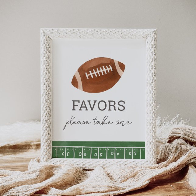 Football Baby Shower Favors Sign (Creator Uploaded)