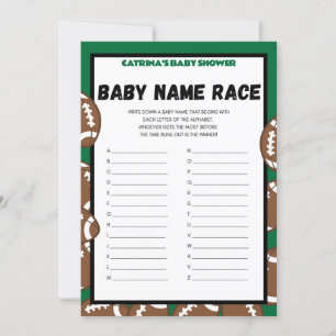 Football Baby Shower Game, Soccer - Editable Name, Invitation