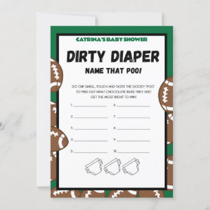Football Baby Shower Game, Soccer - Editable Name, Invitation