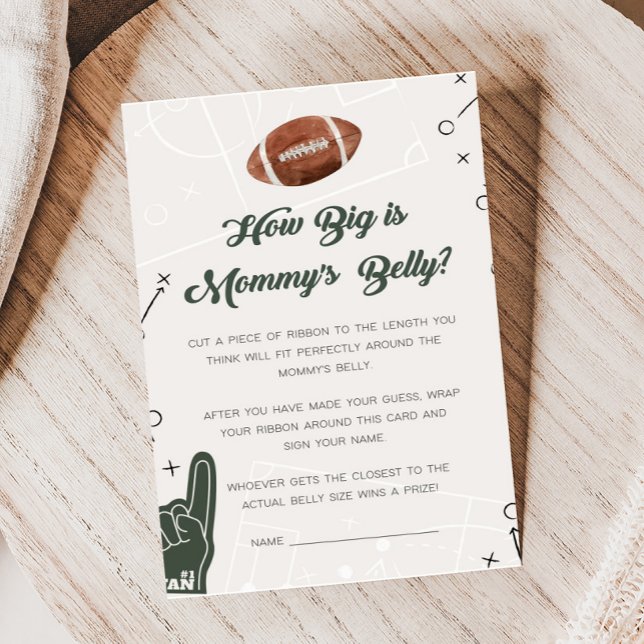 Football Baby Shower How Big Mommy's Belly Game (Football Sports Baby Shower How Big is Mommy's Belly Game)