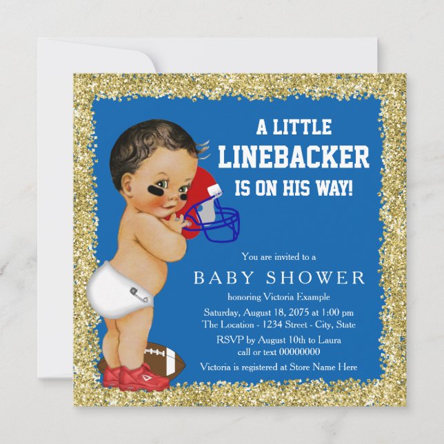 Football Baby Shower Invitation (Front)