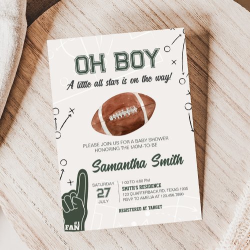 Football Baby Shower  Invitation