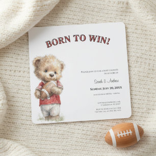 Football Baby Shower Invitation   Born to Win 