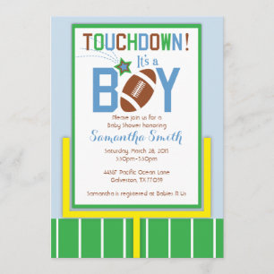 Football Baby Shower Invitation-It's A Boy! Invitation