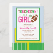 Football Baby Shower Invitation-It's A Girl! Invitation (Front/Back)