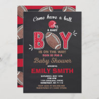 Football Baby Shower Invitation Sport Baby Shower