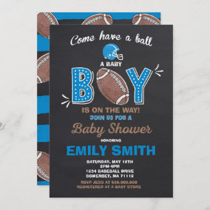 Football Baby Shower Invitation Sport Baby Shower