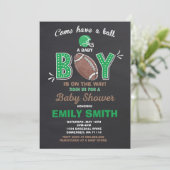 Football Baby Shower Invitation Sport Baby Shower (Standing Front)