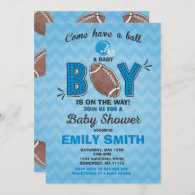 Football Baby Shower Invitation Sport Baby Shower