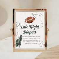 Football Baby Shower Late Night Diapers