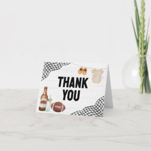 Football Baby Shower Letterpress Thank You Card