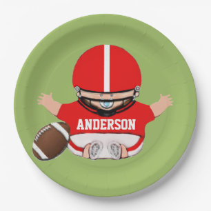 Football Baby Shower Paper Plates