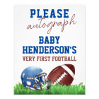Football Baby Shower Please Autograph The Football