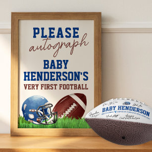 Football Baby Shower Please Autograph The Football Photo Print