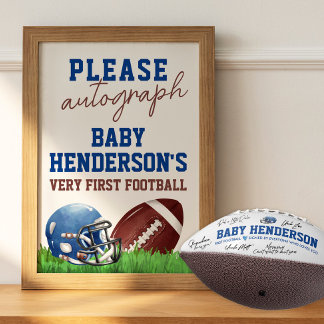 Football Baby Shower Please Autograph The Football Photo Print