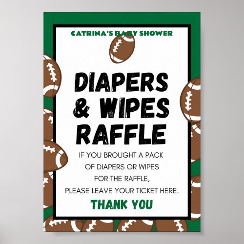 Football Baby Shower Sign