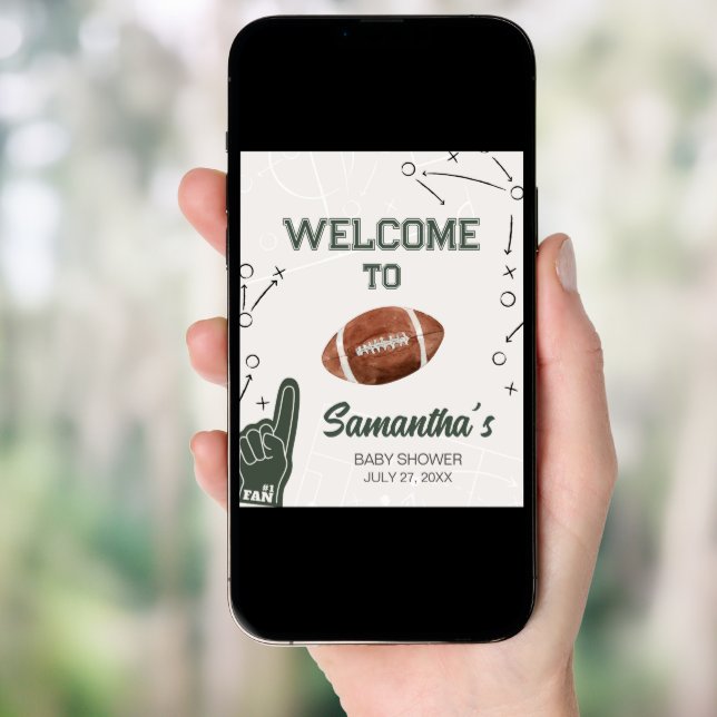 Football Baby Shower Welcome Poster (Front Digital)