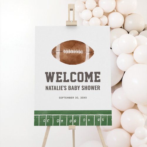 Football Baby Shower Welcome Sign