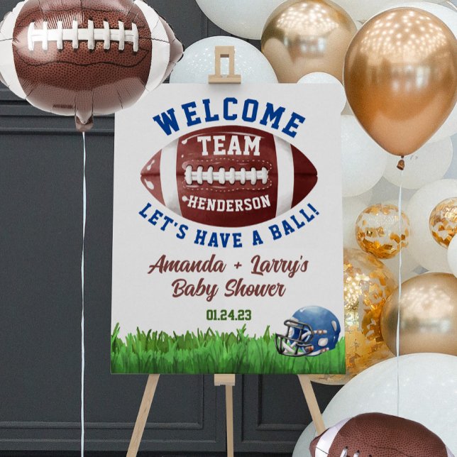 Football Baby Shower Welcome Sign Foam Board (Creator Uploaded)