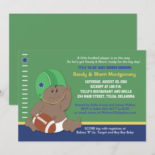 Football Baby Sports Theme Baby Shower (#2) Custom Invites