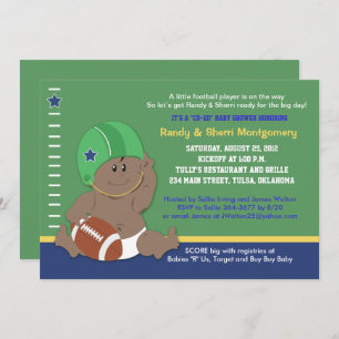 Football Baby Sports Theme Baby Shower (#2) Invitation