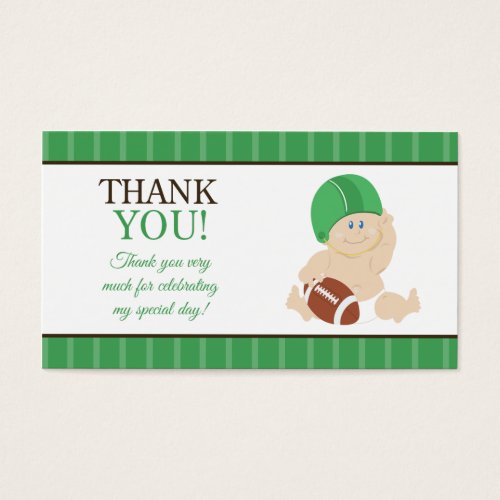 Football Baby Sports Theme Favor Tag Thank You